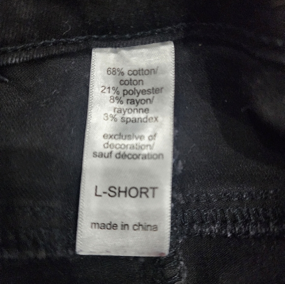Maurices Skinny Jeggings Black Size L Short - Picture 2 of 6
